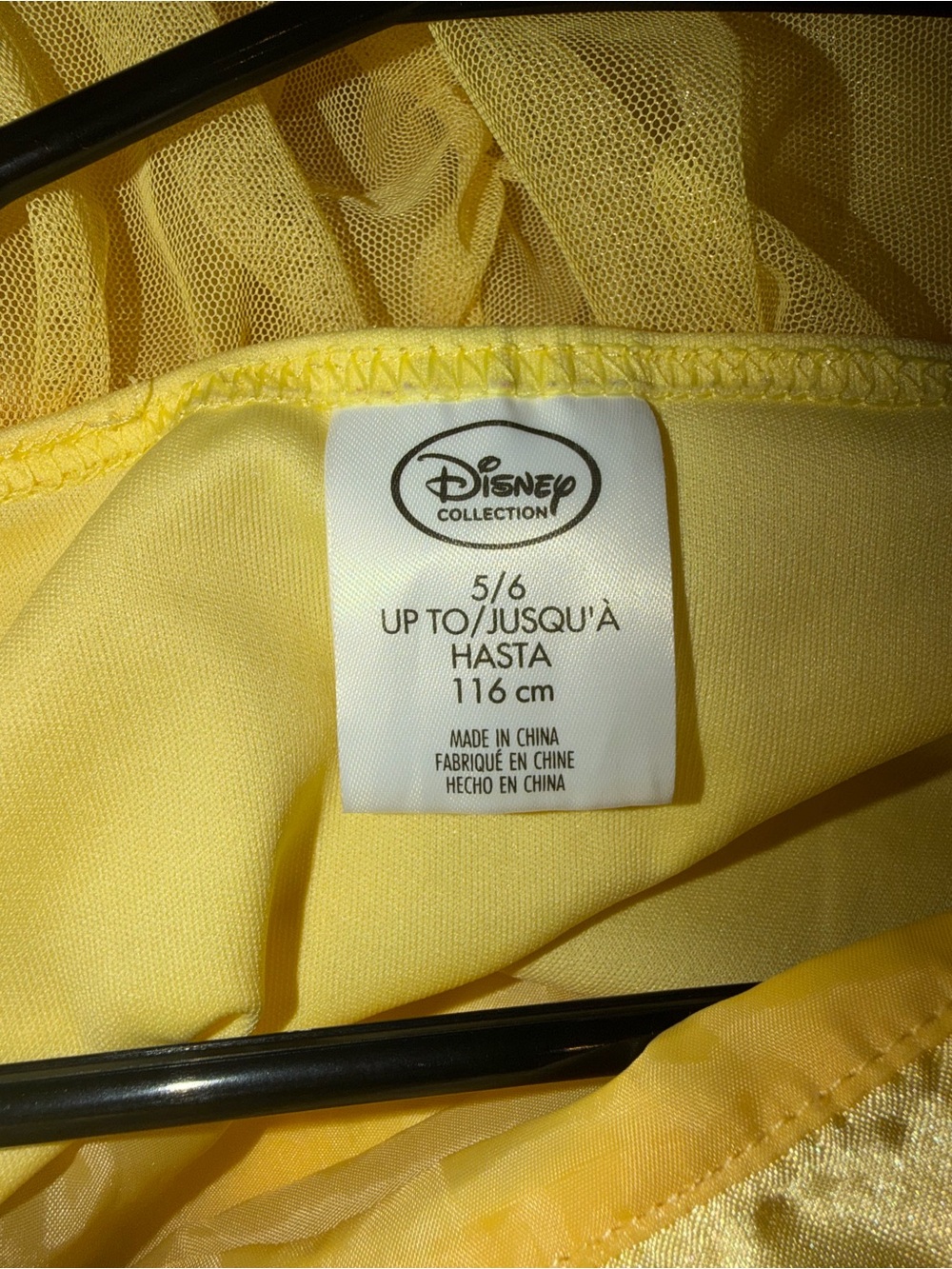 Disney Collection Princess Belle Dress Up Girls Size 5/6 BEAUTY & THE BEAST - Picture 7 of 7